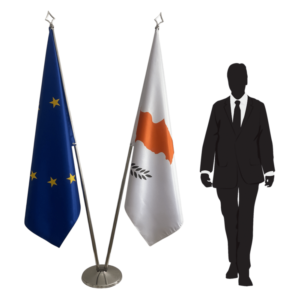 vlag van cyprus op standaard