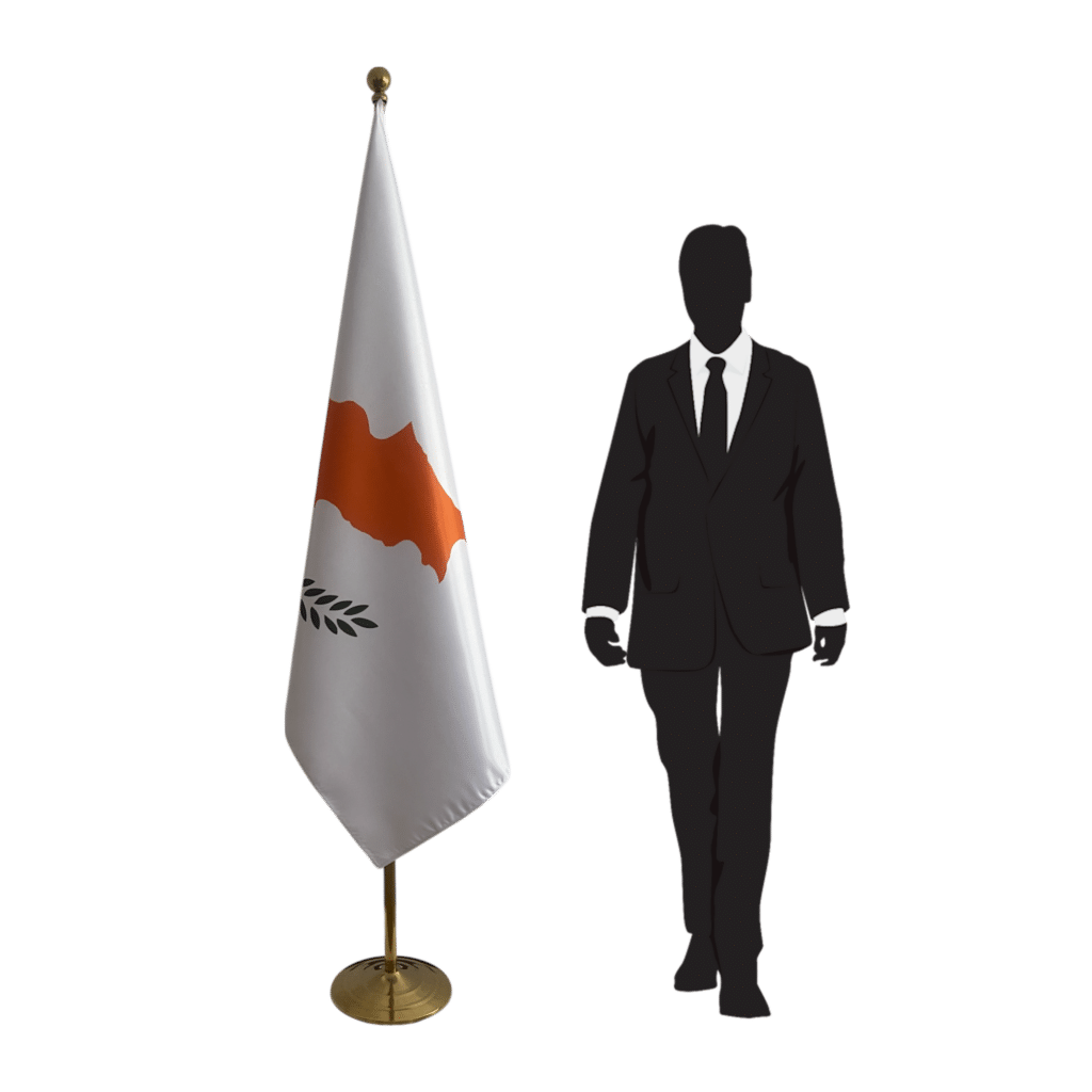 vlag van cyprus op standaard