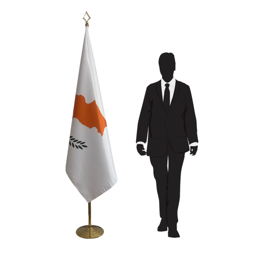 vlag van cyprus op standaard