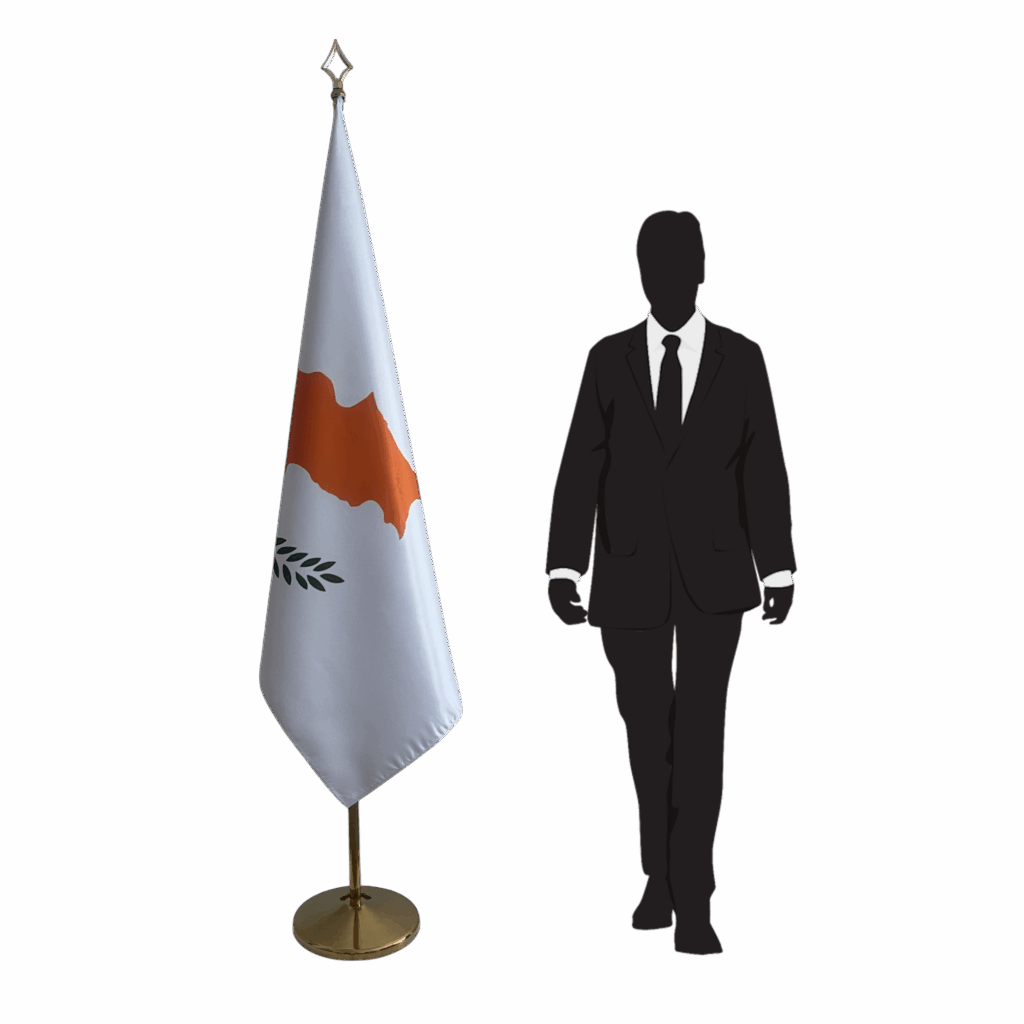 vlag van cyprus op standaard
