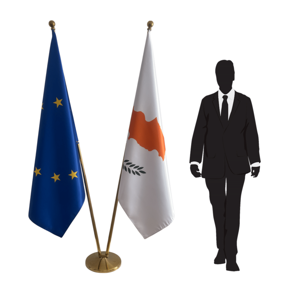 vlag van cyprus op standaard