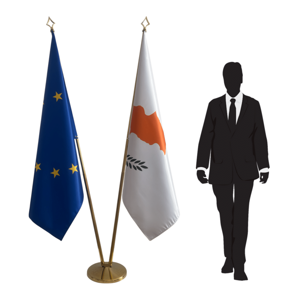 vlag van cyprus op standaard