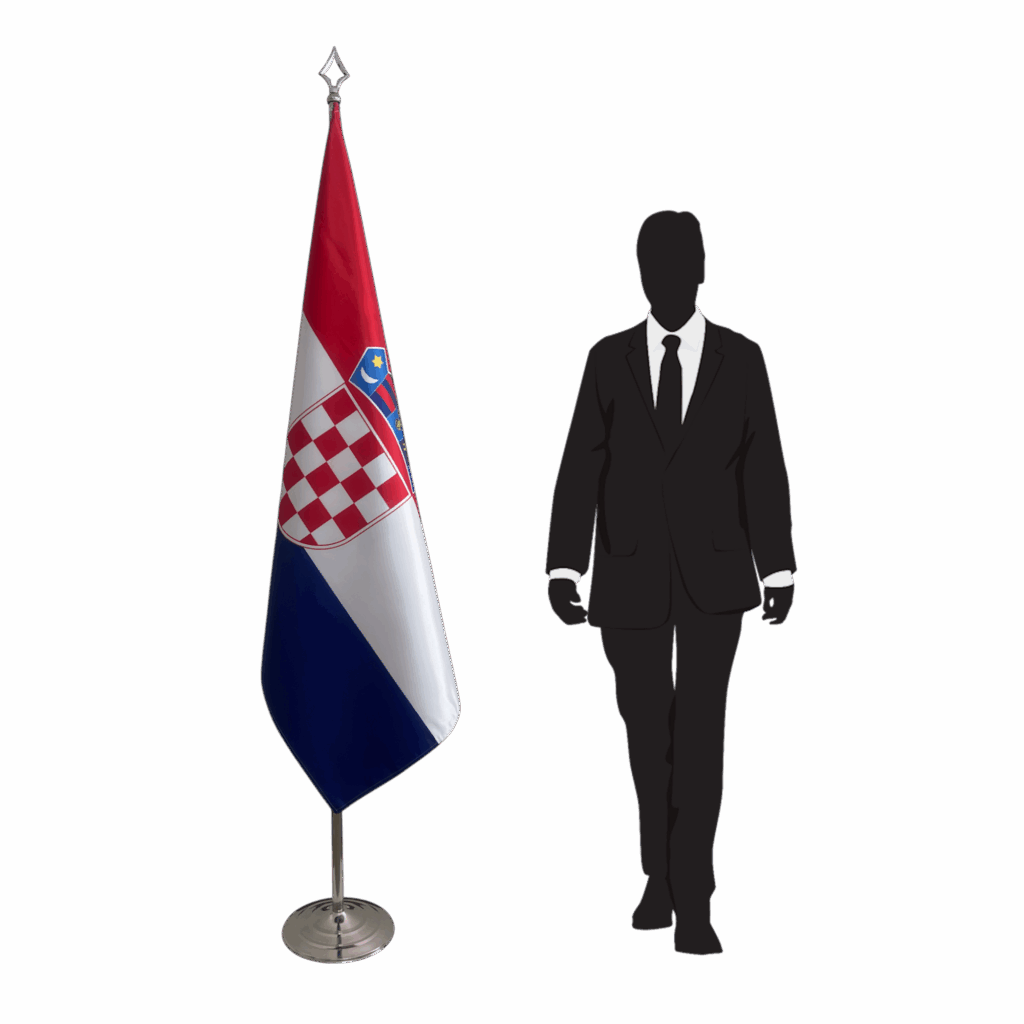 vlag van kroatië op standaard