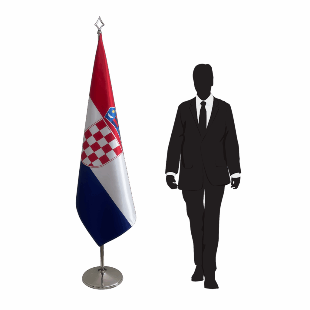 vlag van kroatië op standaard