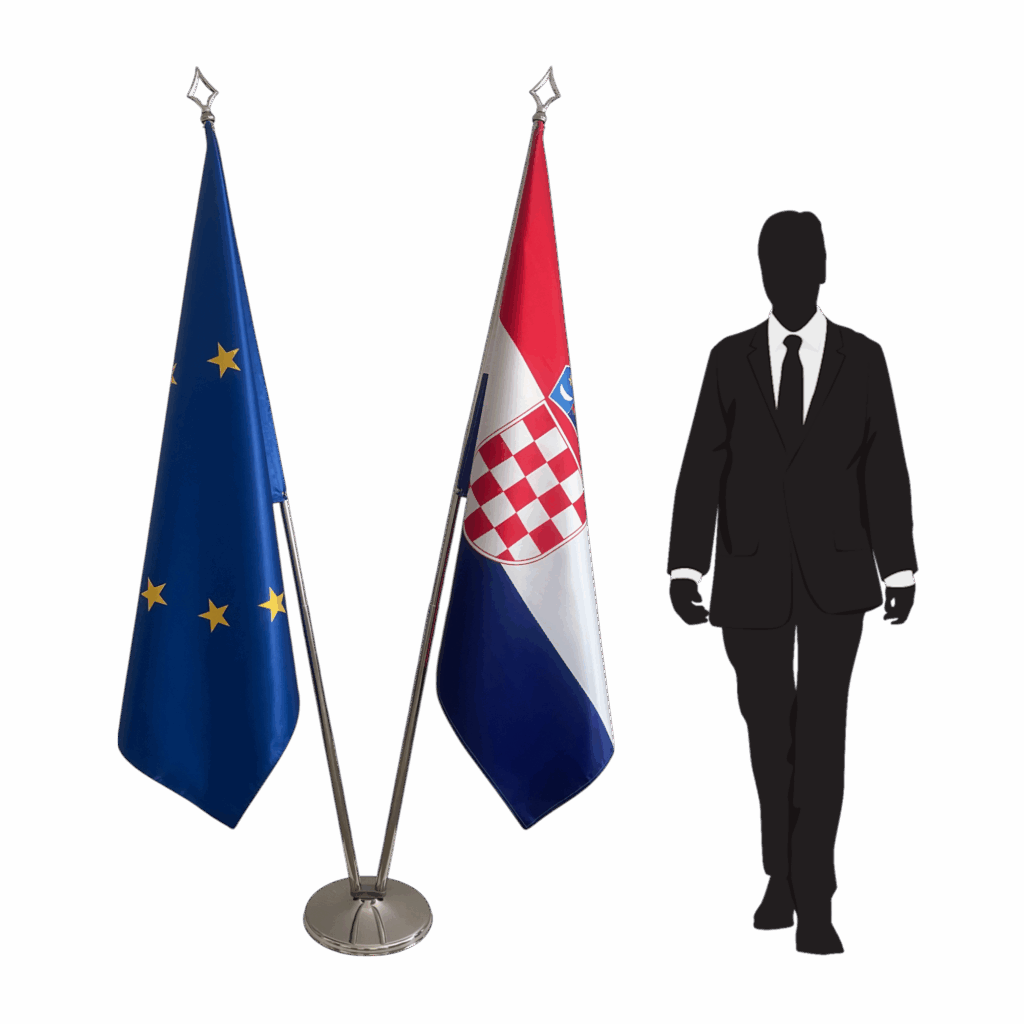 vlag van kroatië op standaard