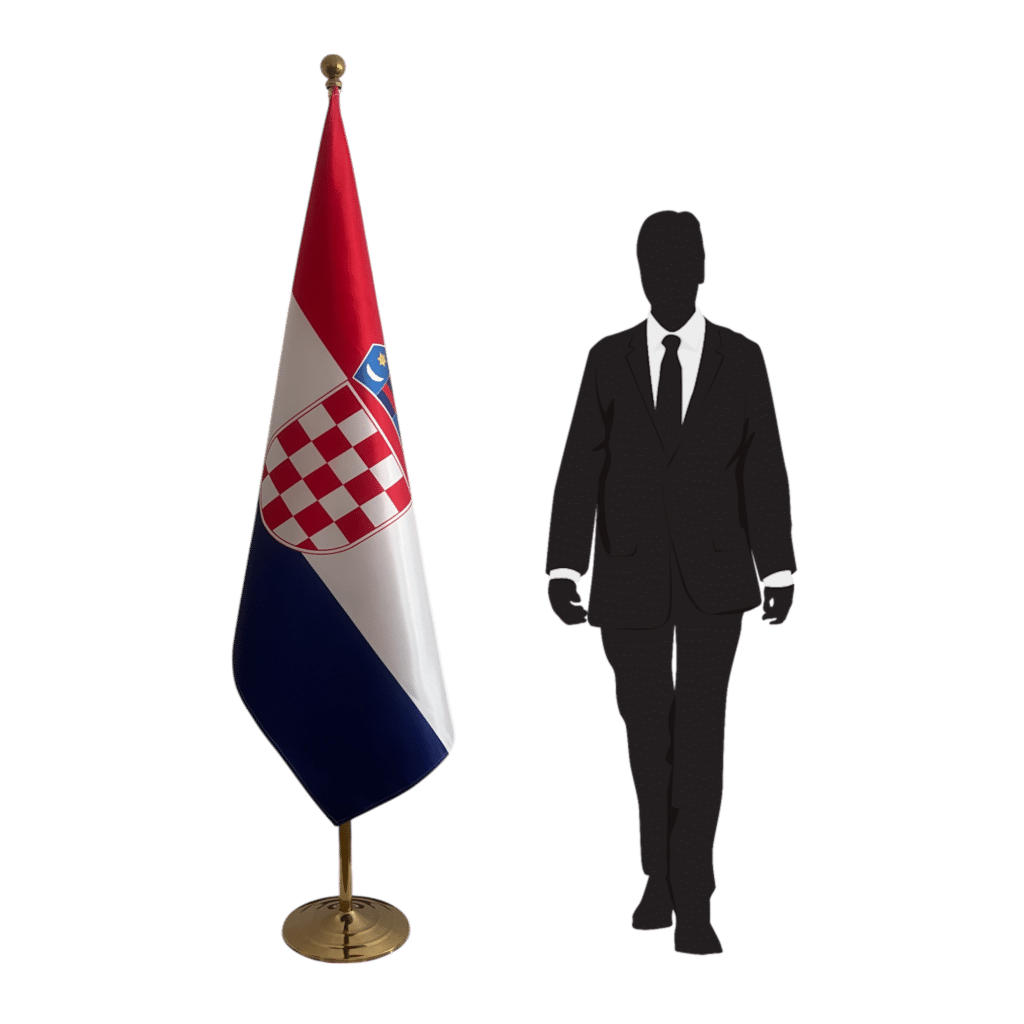 vlag van kroatië op standaard