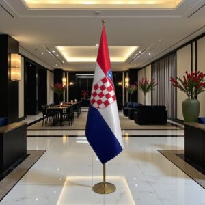 drapeau Croatie avec socle