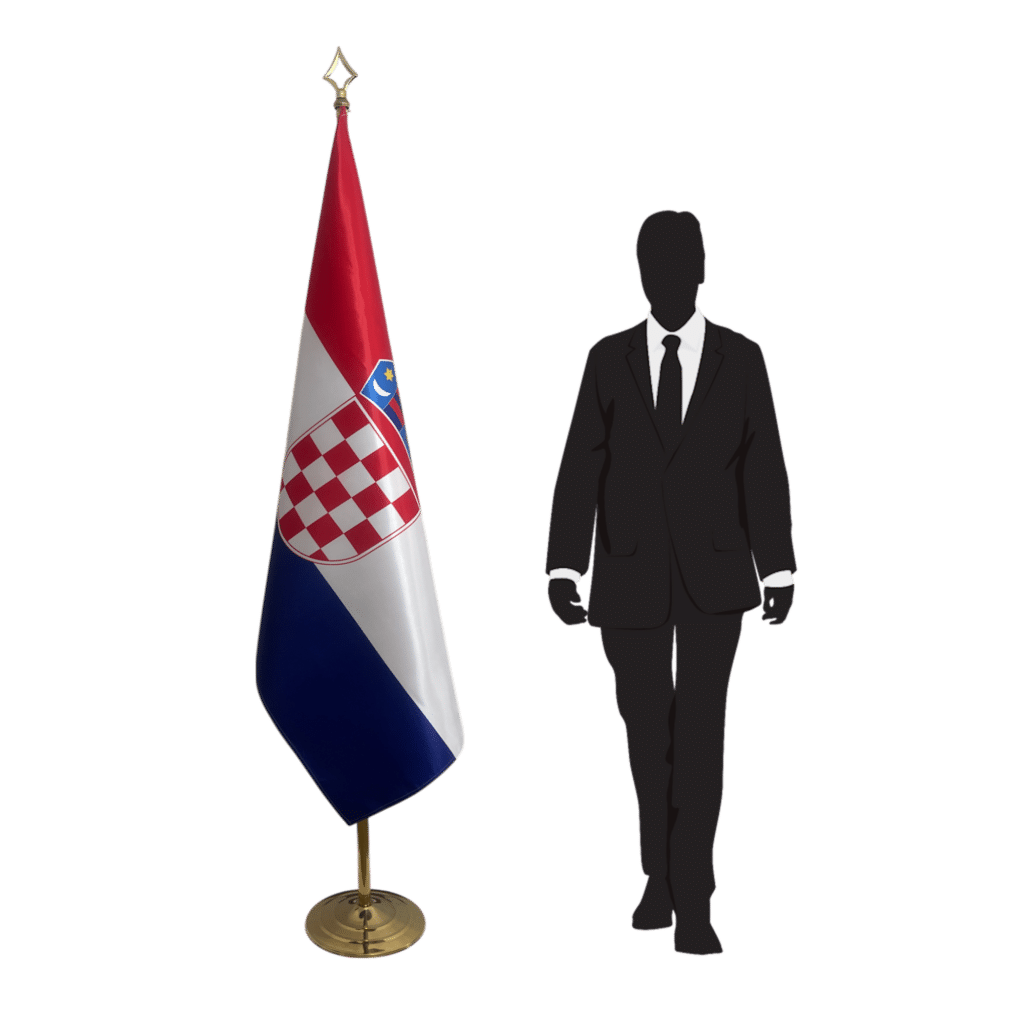 vlag van kroatië op standaard