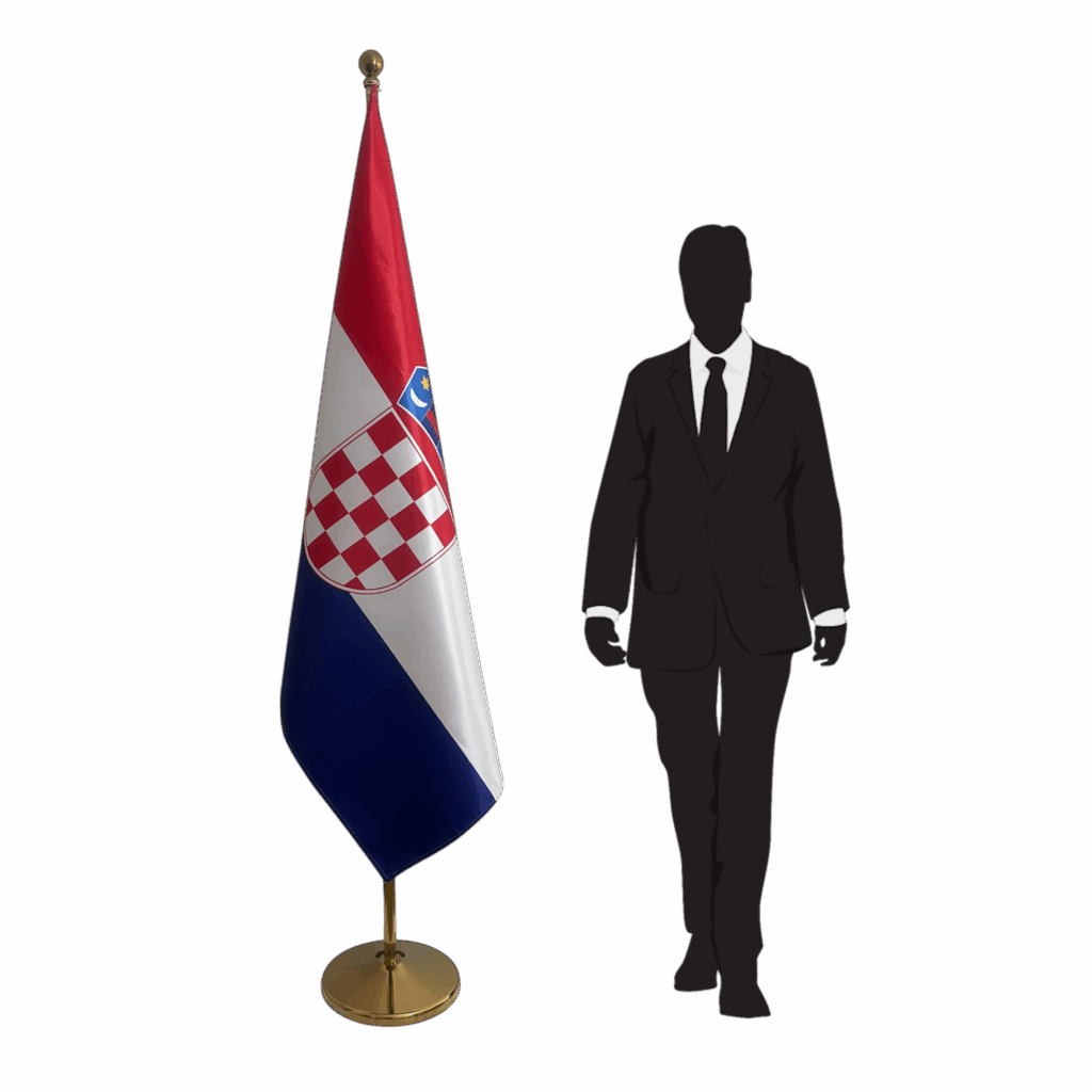 vlag van kroatië op standaard