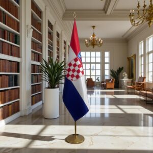 drapeau Croatie avec pied