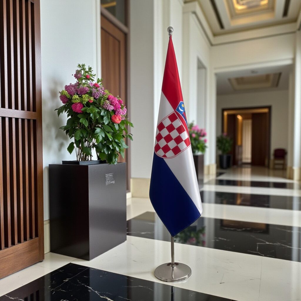 vlag van kroatië op standaard