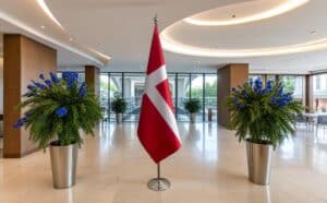 drapeau Danemark sur pied
