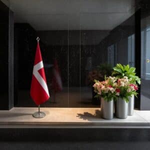 drapeau Danemark sur hampe