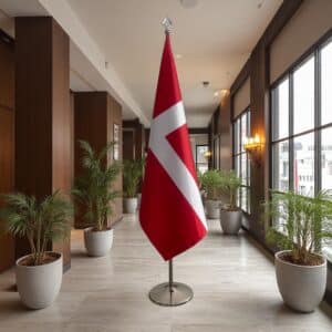 drapeau Danemark sur hampe