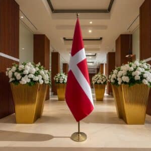 drapeau Danemark avec pied