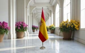 drapeau espagne sur pied