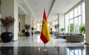 drapeau espagne sur pied