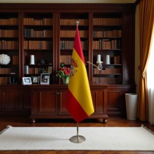drapeau espagne sur socle