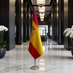 drapeau espagne sur socle