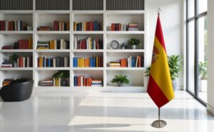 drapeau espagne sur pied