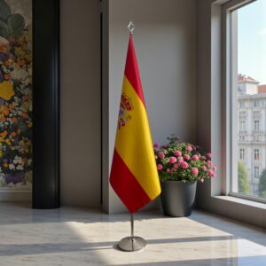 drapeau espagne sur socle