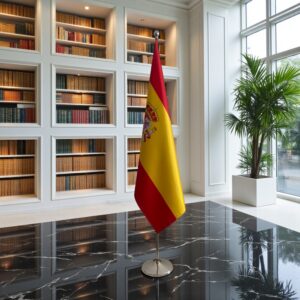 drapeau espagne sur hampe