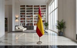 drapeau espagne sur hampe