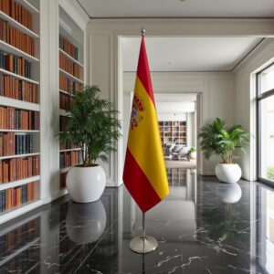 drapeau espagne sur hampe