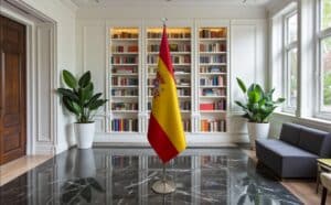drapeau espagne sur hampe