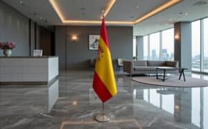 drapeau espagne sur hampe