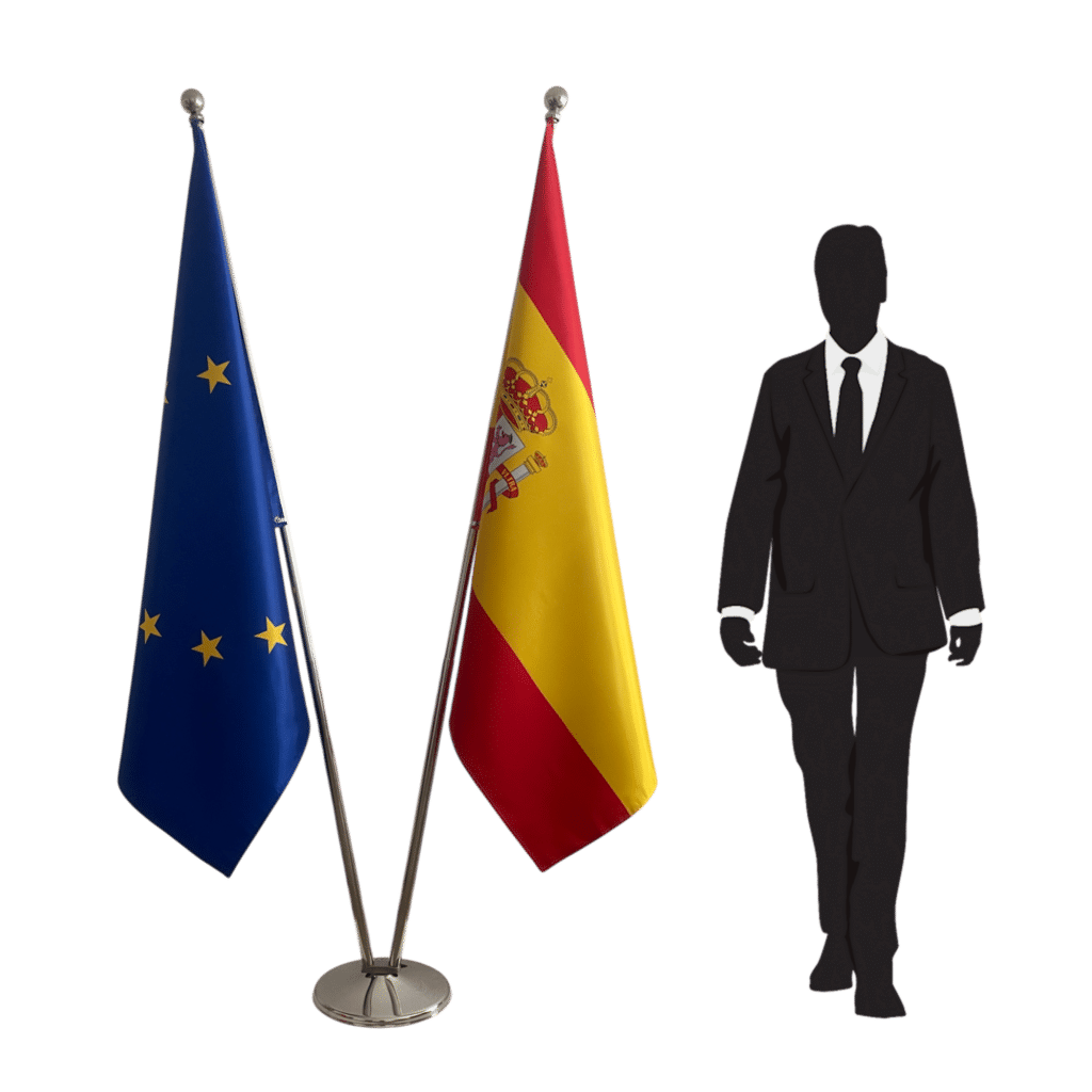 vlag spanje op standaard