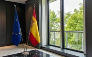 drapeau espagne et UE