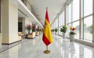 drapeau espagne avec pied