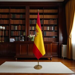 drapeau espagne avec pied