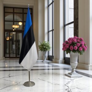 drapeau estonie sur pied