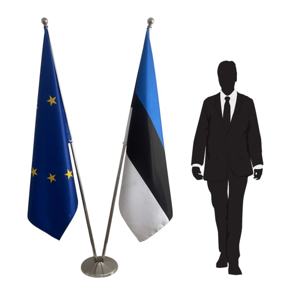 Estlandse vlag op standaard