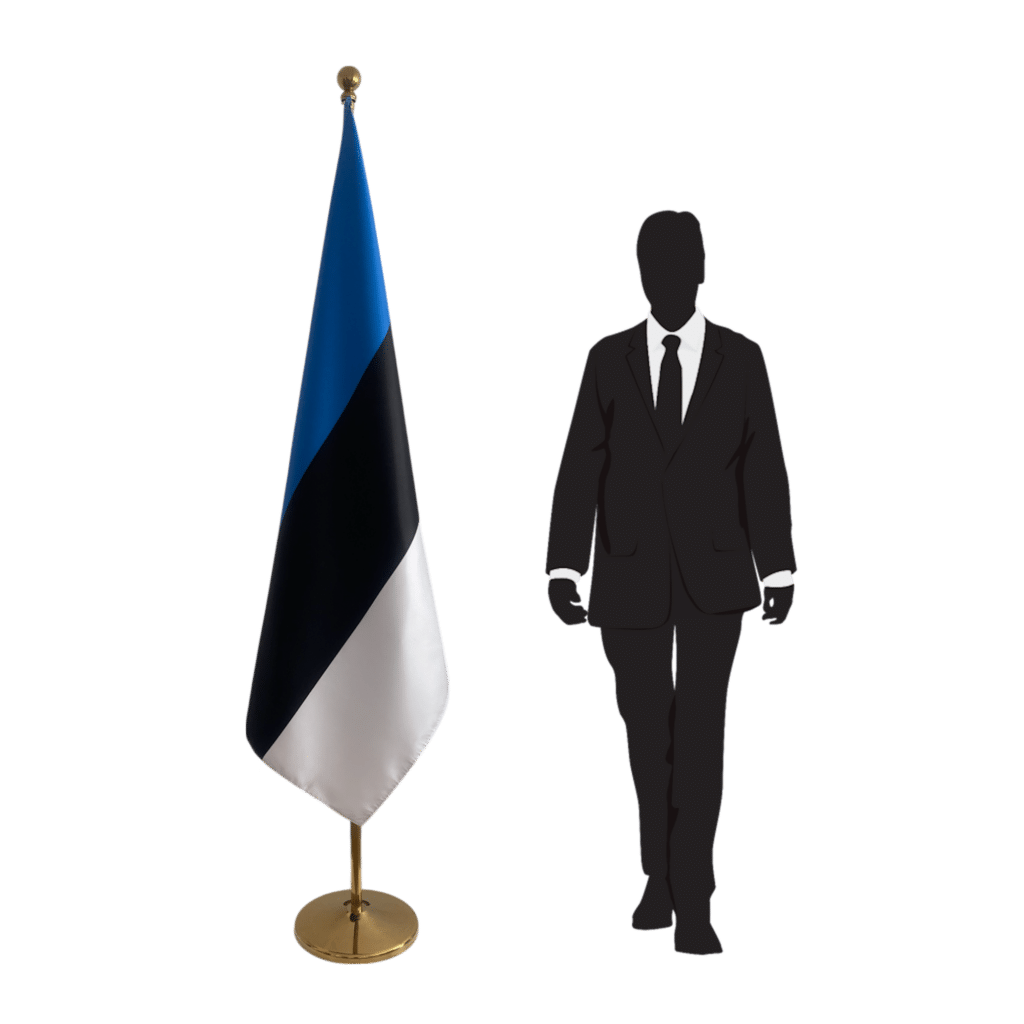 Estlandse vlag op standaard