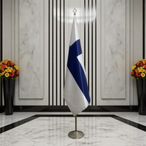 drapeau Finlande sur socle