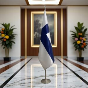 drapeau Finlande sur socle