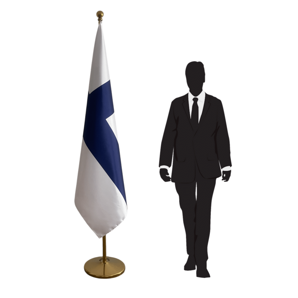 Finse vlag op standaard