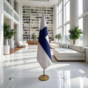 drapeau Finlande avec pied