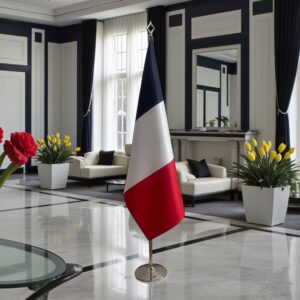 drapeau france sur hampe