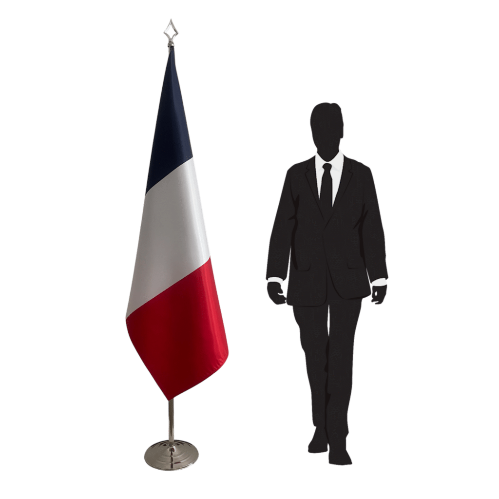 vlag van frankrijk op standaard