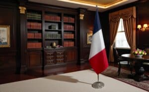 drapeau france sur socle