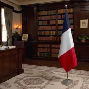 drapeau france sur pied