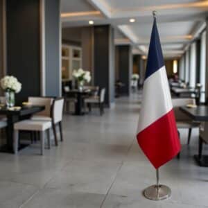 drapeau france sur pied