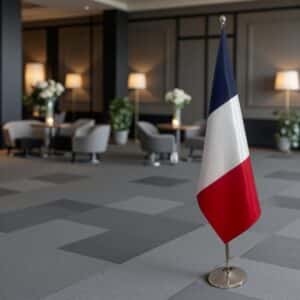 drapeau france sur pied