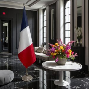 drapeau france sur hampe