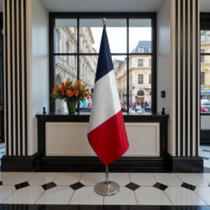 drapeau france sur pied