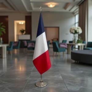 drapeau france sur socle